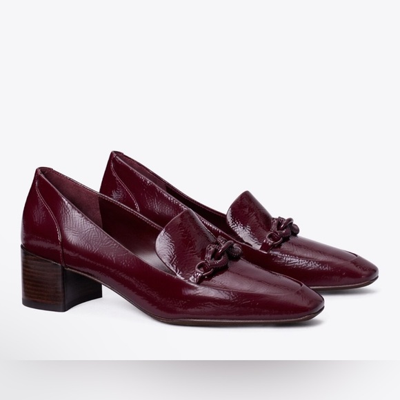 Tory Burch Shoes - Tory Burch JESSA HEELED LOAFER in Burgundy Size 8.5 New with Tag